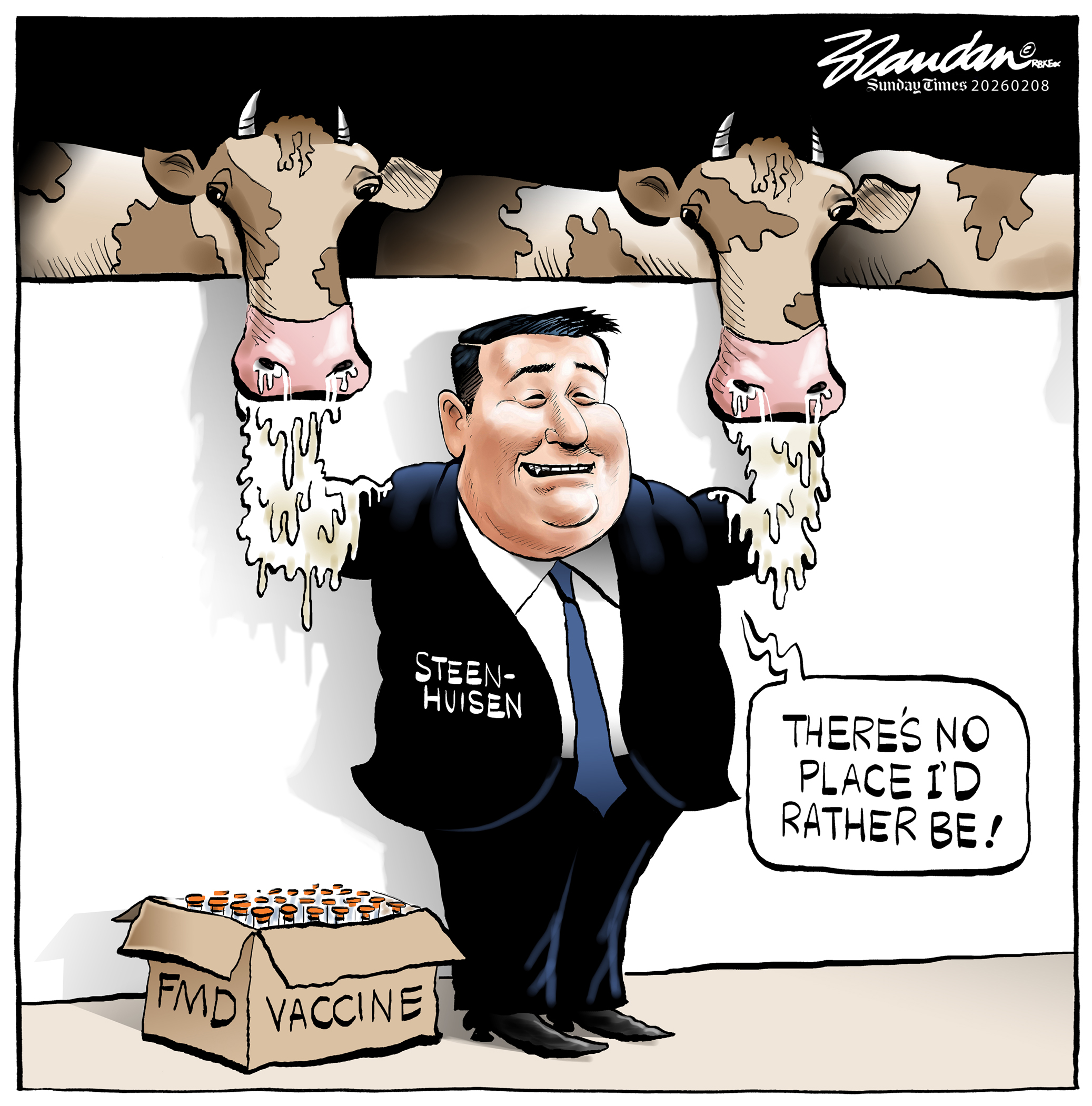 Sunday Times 8 February 2026 | Editorial Cartoons by Brandan